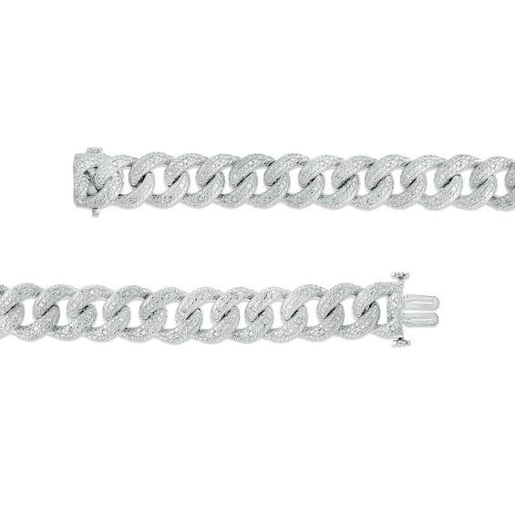 1/3 CT. T.w. Diamond Curb Chain Bracelet in Sterling Silver - 8.5"