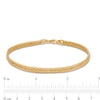 Thumbnail Image 3 of Made in Italy Wheat and Rope Chain Three Row Bracelet in 14K Gold - 7.5"