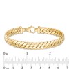 Thumbnail Image 4 of Made in Italy 9.6mm Curb Chain Bracelet in Hollow 10K Gold - 7.5"