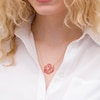 Thumbnail Image 2 of Made in Italy Pink Enamel Flower Pendant in 14K Gold