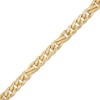 Thumbnail Image 1 of Made in Italy 6.4mm Twisted Figaro Chain Bracelet in Hollow 10K Gold - 8.5"