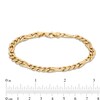 Thumbnail Image 3 of Made in Italy 6.4mm Twisted Figaro Chain Bracelet in Hollow 10K Gold - 8.5"