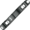 Thumbnail Image 1 of Diamond Accent ID Link Bracelet In Stainless Steel with Black IP - 8.5"