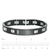 Thumbnail Image 4 of Diamond Accent ID Link Bracelet In Stainless Steel with Black IP - 8.5"