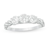 Thumbnail Image 1 of 1 CT. T.W. Diamond Past Present Future® Twist Shank Engagement Ring in 14K White Gold