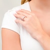 Thumbnail Image 2 of 1 CT. T.W. Diamond Past Present Future® Twist Shank Engagement Ring in 14K White Gold