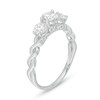 Thumbnail Image 3 of 1 CT. T.W. Diamond Past Present Future® Twist Shank Engagement Ring in 14K White Gold