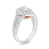 Thumbnail Image 2 of Love's Destiny by Zales 2 CT. T.W. Certified Pear-Shaped Diamond Frame Engagement Ring in 14K Two-Tone Gold (I/SI2)