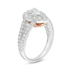 Thumbnail Image 2 of Love's Destiny by Zales 2 CT. T.W. Certified Pear-Shaped Diamond Frame Engagement Ring in 14K Two-Tone Gold (I/SI2)