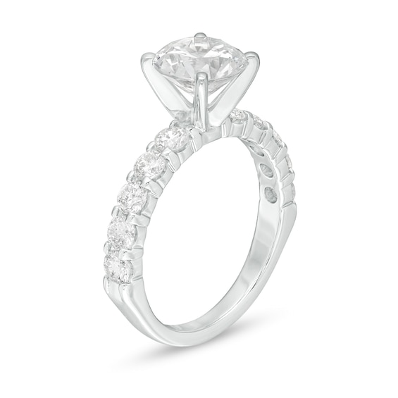 3 CT. T.w. Diamond Engagement Ring in 14K White Gold