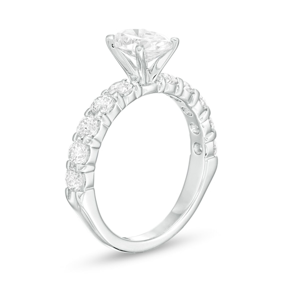 2 CT. T.W. Oval Diamond Engagement Ring in 14K White Gold From This Moment Collections Zales