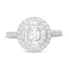 Thumbnail Image 4 of 1 CT. T.W. Diamond Alternating Frame Engagement Ring in 14K White Gold