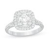 Thumbnail Image 1 of 1 CT. T.W. Diamond Cushion Frame Engagement Ring in 14K White Gold