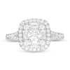Thumbnail Image 4 of 1 CT. T.W. Diamond Cushion Frame Engagement Ring in 14K White Gold