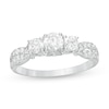 Thumbnail Image 0 of 1 CT. T.W. Diamond Past Present Future® Frame Twist Engagement Ring in 14K White Gold