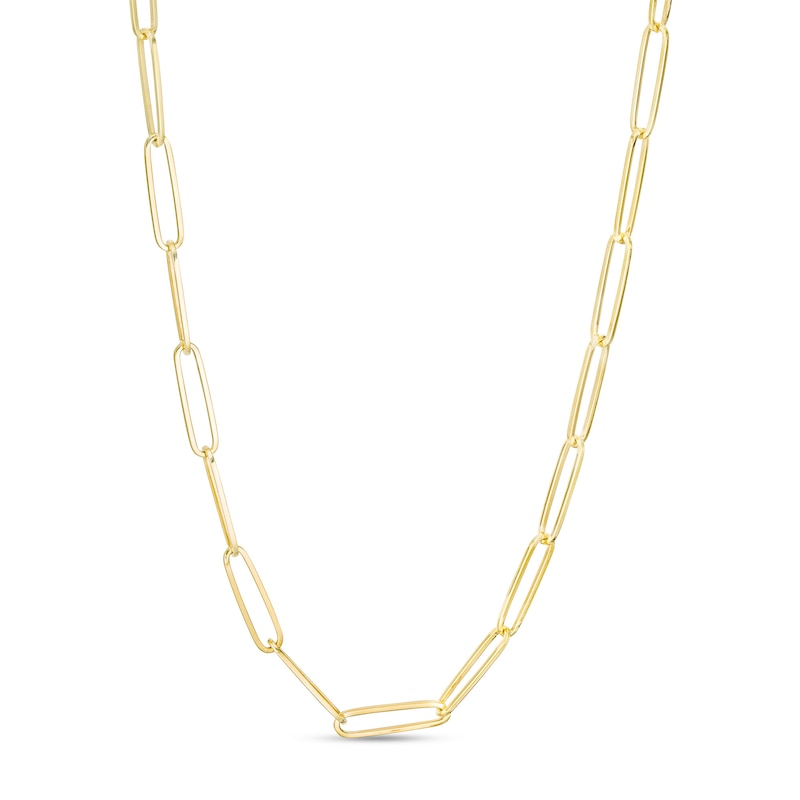 Main Image 1 of 2.6mm Elongated Link Chain Necklace in Solid 14K Gold - 20"