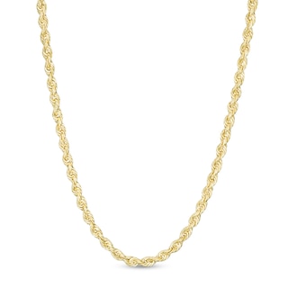2.3mm Hollow Rope Chain Necklace in 14K Gold - 22