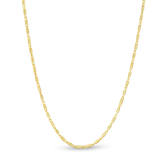 0.95mm Lumachina Link Chain Necklace in Hollow 14K Gold - 16"