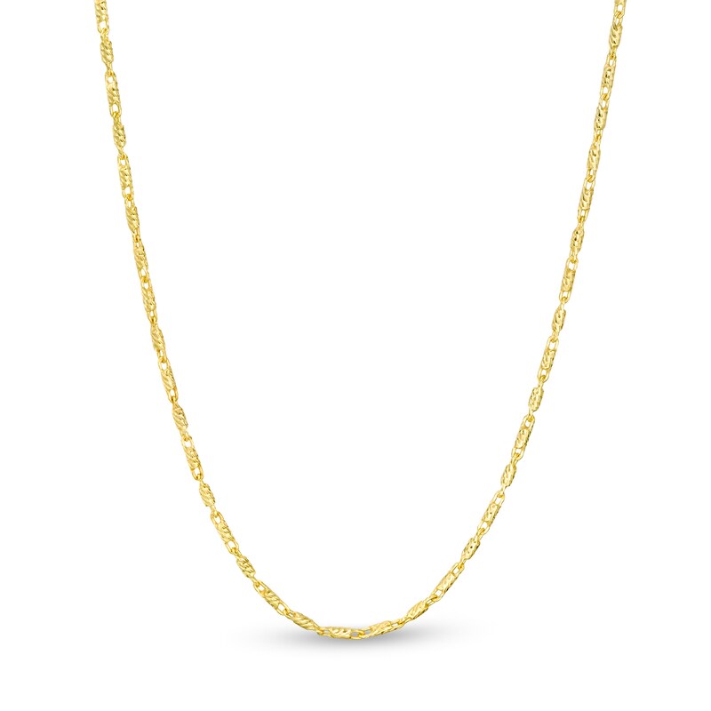 Main Image 1 of 0.95mm Lumachina Link Chain Necklace in Hollow 14K Gold - 16"