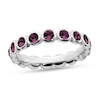 Stackable Expressions™ Purple Crystal June Birthstone Eternity Band in Sterling Silver