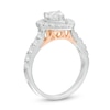 Thumbnail Image 3 of 1-1/2 CT. T.W. Pear-Shaped Diamond Frame Vintage-Style Engagement Ring in 14K Two-Tone Gold