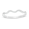 Thumbnail Image 1 of 1/10 CT. T.W. Diamond Wave Anniversary Band in Sterling Silver