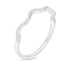 Thumbnail Image 3 of 1/10 CT. T.W. Diamond Wave Anniversary Band in Sterling Silver