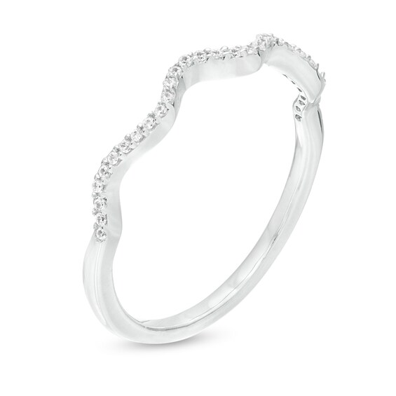 1/10 CT. T.w. Diamond Wave Anniversary Band in Sterling Silver