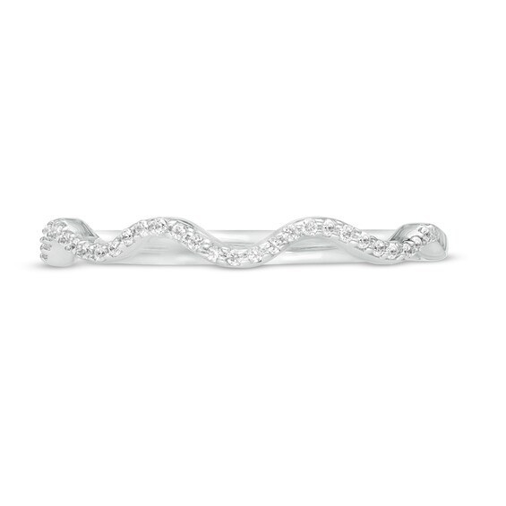 1/10 CT. T.w. Diamond Wave Anniversary Band in Sterling Silver