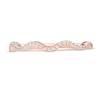 Thumbnail Image 2 of 1/10 CT. T.W. Diamond Wave Anniversary Band in Sterling Silver with 14K Rose Gold Plate