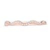 Thumbnail Image 3 of 1/10 CT. T.W. Diamond Wave Anniversary Band in Sterling Silver with 14K Rose Gold Plate