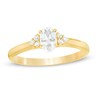 Thumbnail Image 1 of 5/8 CT. T.W. Oval Diamond Tri-Sides Engagement Ring in 14K Gold