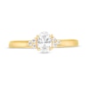 Thumbnail Image 3 of 5/8 CT. T.W. Oval Diamond Tri-Sides Engagement Ring in 14K Gold