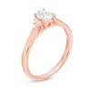 5/8 CT. T.W. Oval Diamond Tri-Sides Engagement Ring in 14K Rose Gold