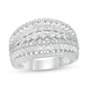 1-1/4 CT. T.W. Diamond Multi-Row Ring in 10K White Gold