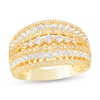 Thumbnail Image 1 of 1-1/4 CT. T.W. Diamond Multi-Row Ring in 10K Gold