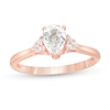 Thumbnail Image 0 of 5/8 CT. T.W. Pear-Shaped Diamond Tri-Sides Engagement Ring in 14K Rose Gold