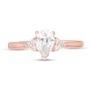 Thumbnail Image 4 of 5/8 CT. T.W. Pear-Shaped Diamond Tri-Sides Engagement Ring in 14K Rose Gold