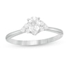 3/8 CT. T.W. Pear-Shaped Diamond Tri-Sides Engagement Ring in 10K White Gold