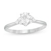 Thumbnail Image 1 of 3/8 CT. T.W. Pear-Shaped Diamond Tri-Sides Engagement Ring in 10K White Gold