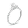 Thumbnail Image 3 of 3/8 CT. T.W. Pear-Shaped Diamond Tri-Sides Engagement Ring in 10K White Gold