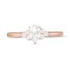 Thumbnail Image 4 of 3/8 CT. T.W. Pear-Shaped Diamond Tri-Sides Engagement Ring in 10K Rose Gold