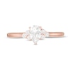 Thumbnail Image 3 of 3/8 CT. T.W. Pear-Shaped Diamond Tri-Sides Engagement Ring in 10K Rose Gold