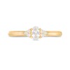 Thumbnail Image 4 of 3/8 CT. T.W. Oval Diamond Tri-Sides Engagement Ring in 10K Gold