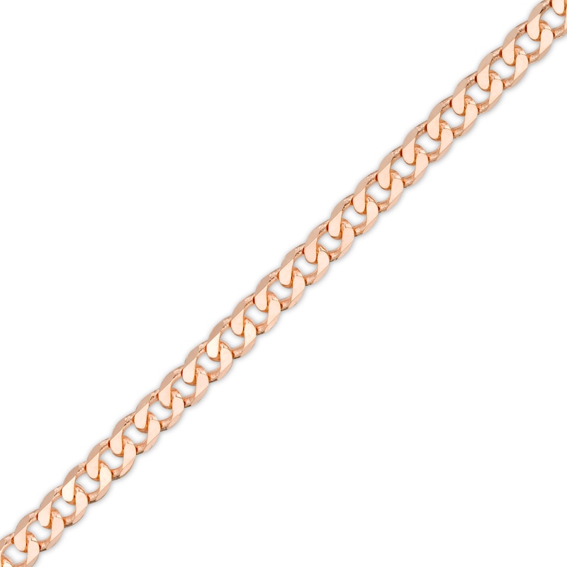 2.7mm Curb Chain Bracelet in Solid 14K Rose Gold - 7.25"