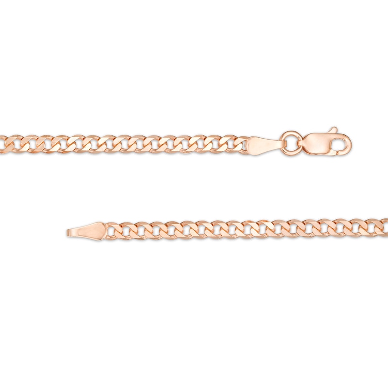Main Image 3 of 2.7mm Curb Chain Necklace in Solid 14K Rose Gold - 18"