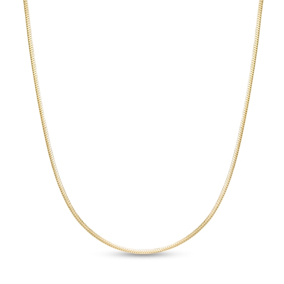 1.0mm Snake Chain Necklace in Solid 14K Gold - 20"