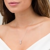 Thumbnail Image 1 of 1/3 CT. T.W. Diamond Linear Star Necklace in 10K White Gold