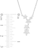 Thumbnail Image 2 of 1/3 CT. T.W. Diamond Linear Star Necklace in 10K White Gold