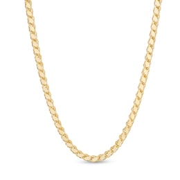 3.0mm Mirrored Leaf Rope Chain Necklace in Solid 14K Gold - 16"